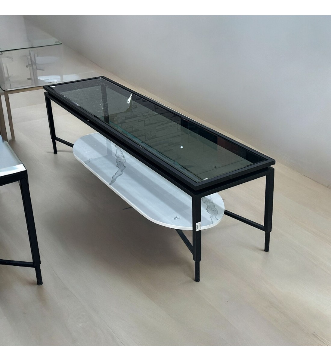 طاولة بلازما دورن اسود زجاج +بديل الرخام 160 سم طاولة بلازما دورن اسود زجاج +بديل الرخام 160 سم
