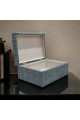 Storage box with fabric cover, 26 x 18 x 11 cm