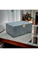 Storage box with fabric cover, 26 x 18 x 11 cm