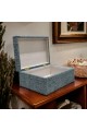 Storage box with fabric cover, 26 x 18 x 11 cm