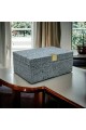 Storage box with fabric cover, 26 x 18 x 11 cm