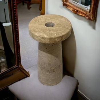  تحفة   او شمعدان ديكور رخام ترافنتينو  16×9×9سم