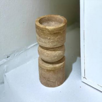  شمعدان رخام ترافنتينوا .20×8×8سم