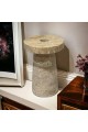 A decorative masterpiece of Traventino marble, 13 x 9 x 9 cm