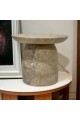 A decorative masterpiece of Traventino marble, 13 x 15 x 15 cm