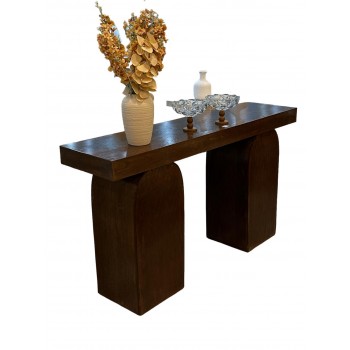 طاولة مدخل كونسول خشب بني 160×40×90سم 