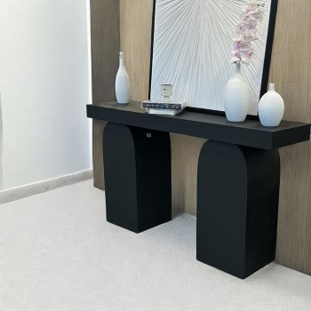 طاولة مدخل كونسول خشب اسود 160×40×90سم 