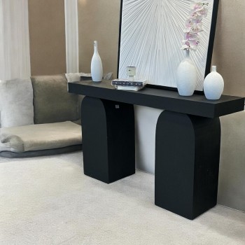 طاولة مدخل كونسول خشب اسود 160×40×90سم 