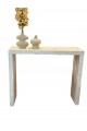 Traventino marble console, 35 x 110 x 90 cm