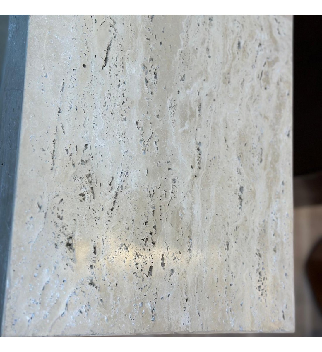 Traventino marble console, 35 x 110 x 90 cm