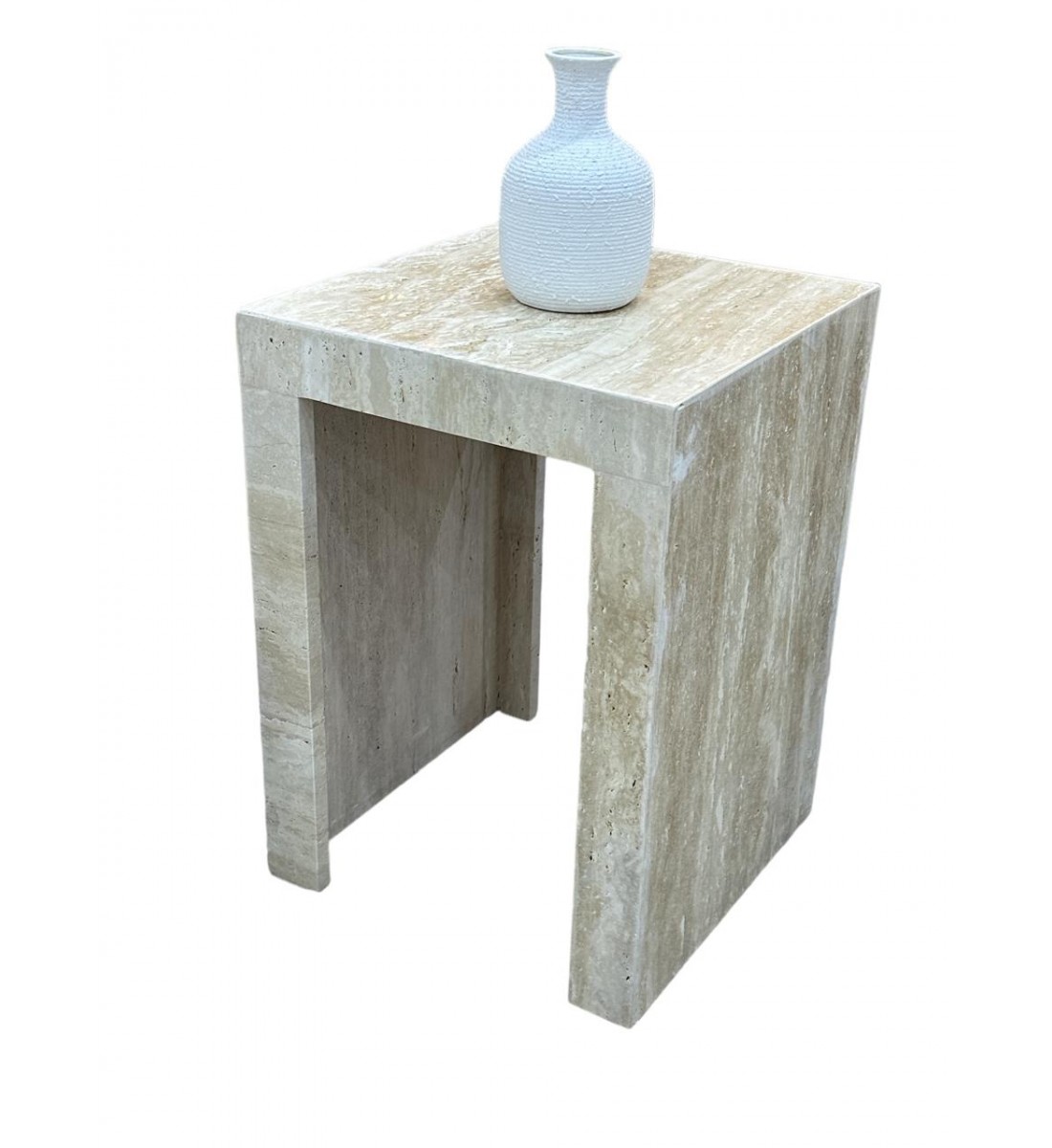 Travertine marble table set, 3 pieces