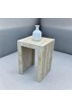Travertine marble table set, 3 pieces