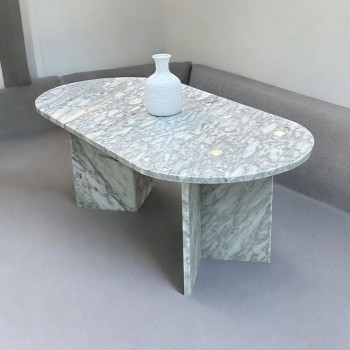 طاولة شاي رخام ايطالي 120×60×45سم 