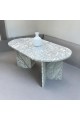 Italian marble tea table, 120 x 60 x 45 cm