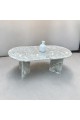 Italian marble tea table, 120 x 60 x 45 cm