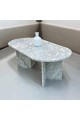 Italian marble tea table, 120 x 60 x 45 cm
