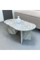 Italian marble tea table, 120 x 60 x 45 cm
