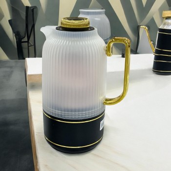 ترمس شفاف مفرد اسود علي ذهبي 1لتر