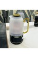 Single transparent thermos, black and gold, 1 liter