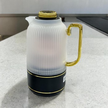 ترمس شفاف مفرد اسود علي ذهبي 1لتر