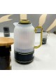 Single transparent thermos, black and gold, 1 liter