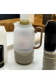 Single transparent thermos, beige on gold, 1 liter