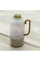 Single transparent thermos, beige on gold, 1 liter