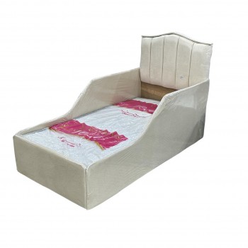 سرير مع مرتبة الطول 160سم العرض70سم الارتفاع 100سم لون بيج 