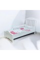 Wooden bed with mattress, length 170 cm, width 84 cm, height 100 cm, white colour