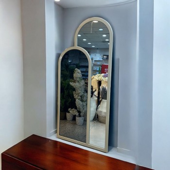 مراة قطعتين ارضيه زجاج جمب معتق اسو اطار خشب شامبين  100×200سم