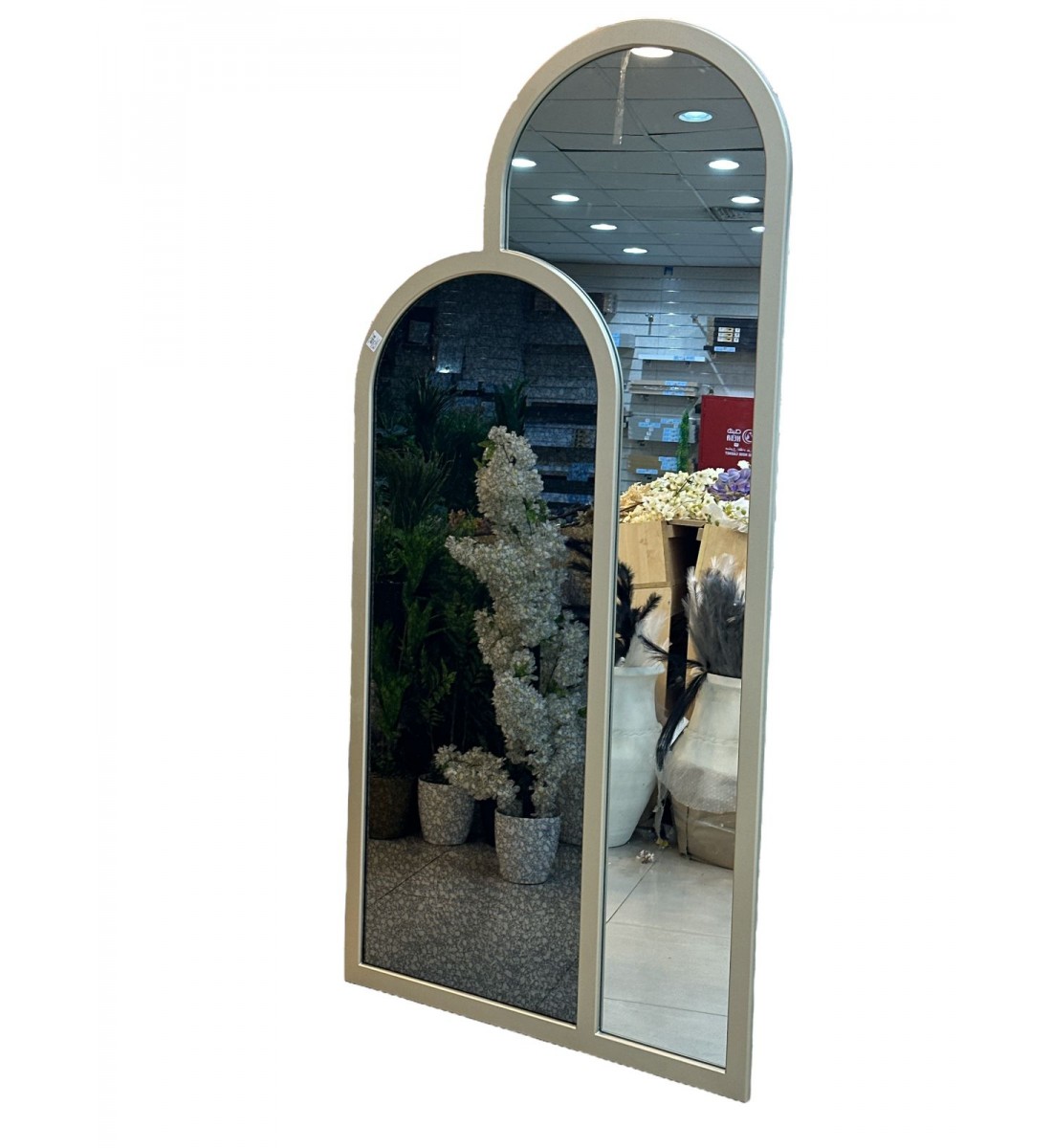 مراة قطعتين ارضيه زجاج جمب معتق اسو اطار خشب شامبين 100×200سم مراة قطعتين ارضيه زجاج جمب معتق اسو اطار خشب شامبين 100×200سم