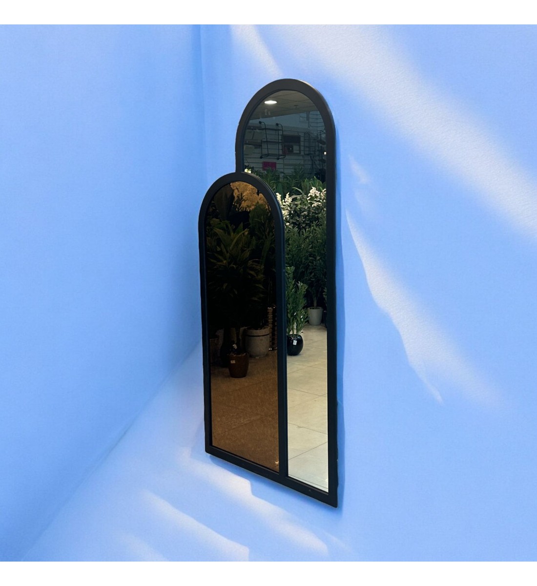 مراة قطعتين ارضيه زجاج جمب معتق اسود اطار خشب اسود 100×200سم مراة قطعتين ارضيه زجاج جمب معتق اسود اطار خشب اسود 100×200سم