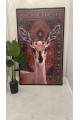 A gazelle canvas wall decoration painting with a black frame, 120 x 200 cm