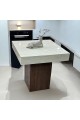 طاولات قهوه وتقديم بديل الرخام بني 60×60×60سم طاولات قهوه وتقديم بديل الرخام بني 60×60×60سم