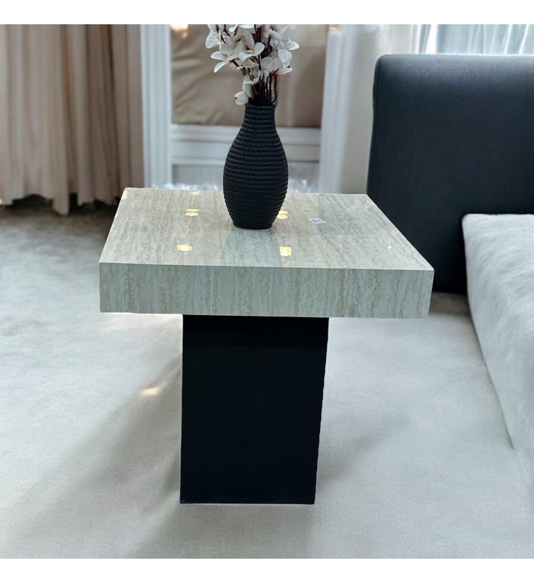 طاولات قهوه وتقديم بديل الرخام اسود 60×60×60سم طاولات قهوه وتقديم بديل الرخام اسود 60×60×60سم