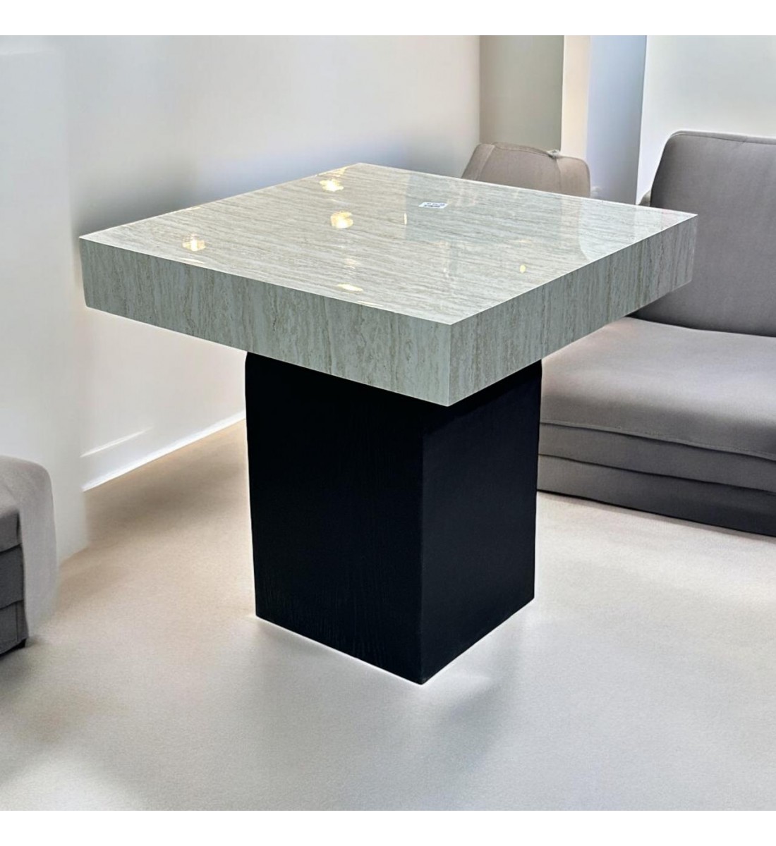 طاولات قهوه وتقديم بديل الرخام اسود 60×60×60سم طاولات قهوه وتقديم بديل الرخام اسود 60×60×60سم