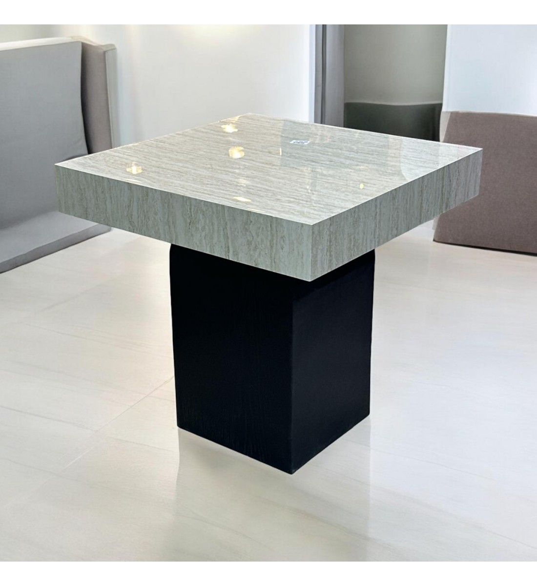 طاولات قهوه وتقديم بديل الرخام اسود 60×60×60سم طاولات قهوه وتقديم بديل الرخام اسود 60×60×60سم