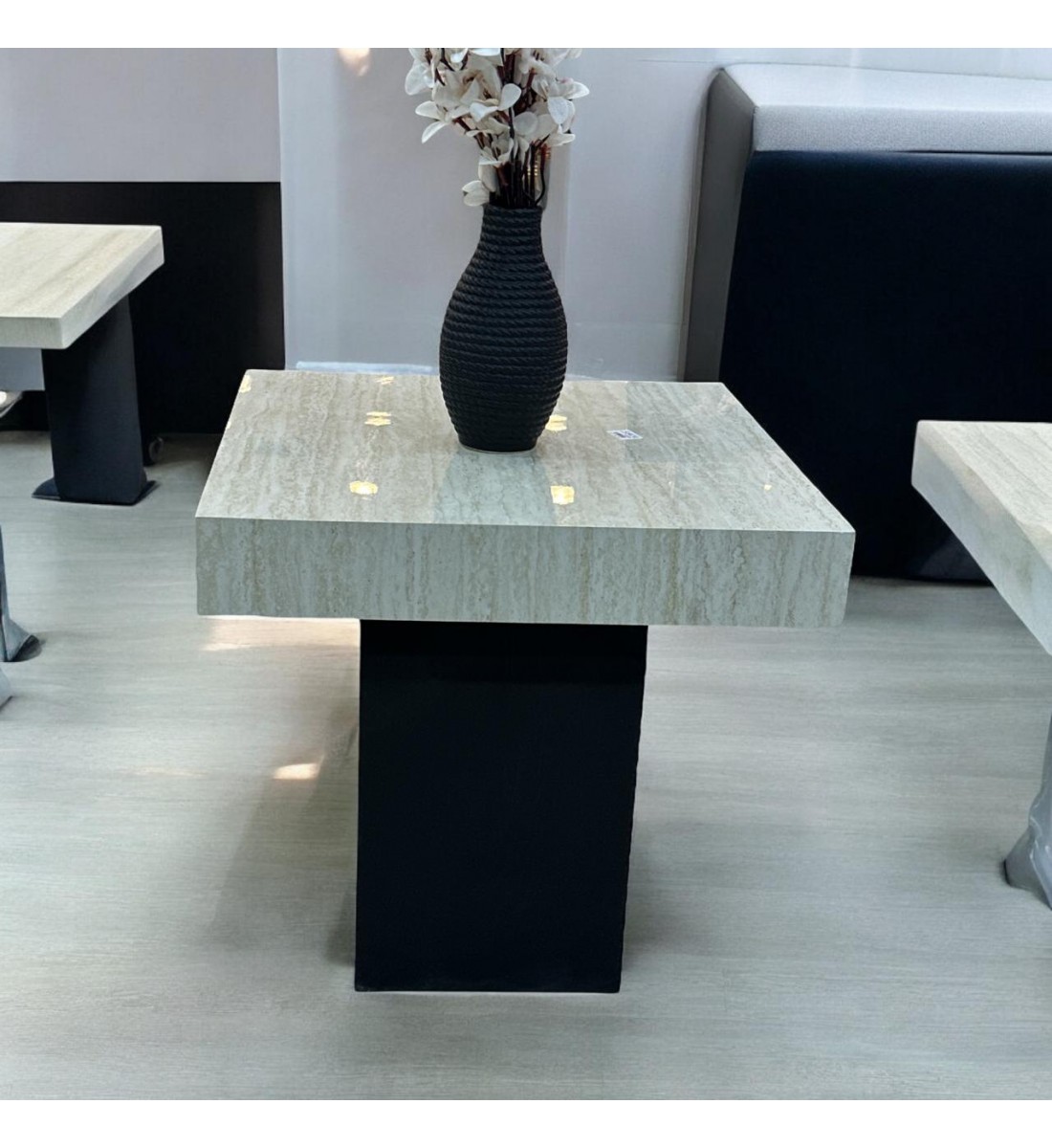 طاولات قهوه وتقديم بديل الرخام اسود 60×60×60سم طاولات قهوه وتقديم بديل الرخام اسود 60×60×60سم