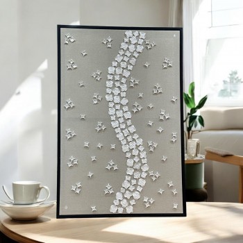 لوحة فنية جدارية منظر صدف جبس  100×150سم 