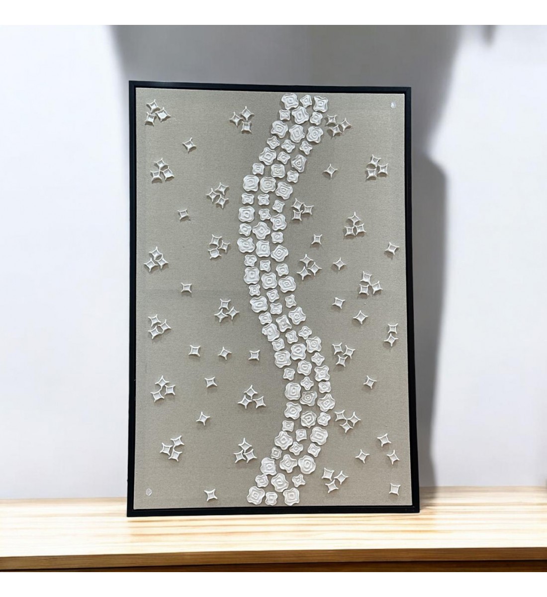 لوحة فنية جدارية منظر صدف جبس  100×150سم 