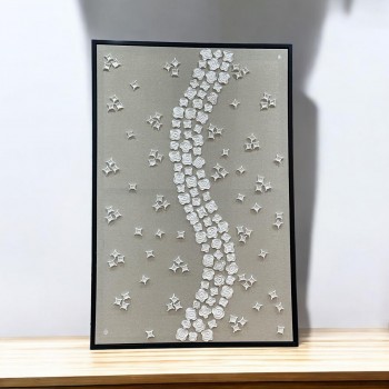 لوحة فنية جدارية منظر صدف جبس  100×150سم 