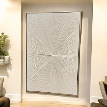 لوحة فنية جدارية منظر قماش جبسية باطار شامبيون 120×180سم 