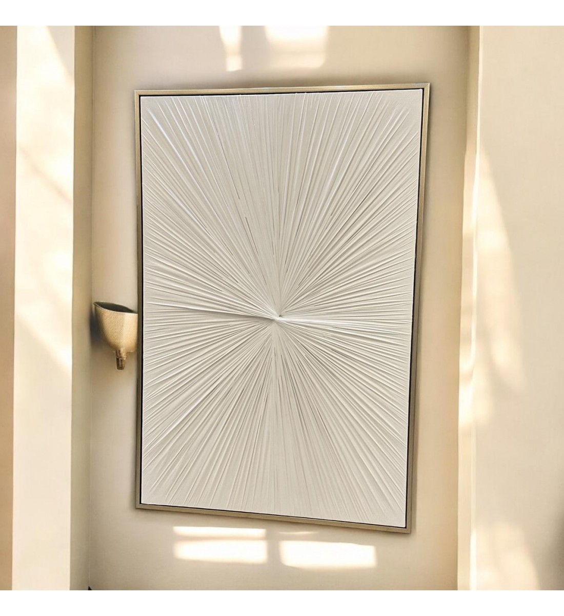 A wall art painting, a gypsum canvas landscape, with a champion frame, 120 x 180 cm