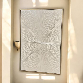 لوحة فنية جدارية منظر قماش جبسية باطار شامبيون 120×180سم 