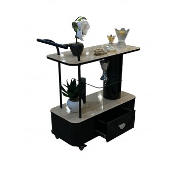 عربية تقديم 3 دور بديل الرخام مع درج اسود علي بيج 