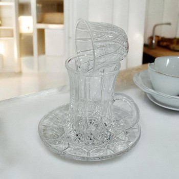 طقم كاسات وفناجين مع الصحن 36قطعه