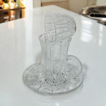 طقم كاسات وفناجين مع الصحن 36قطعه