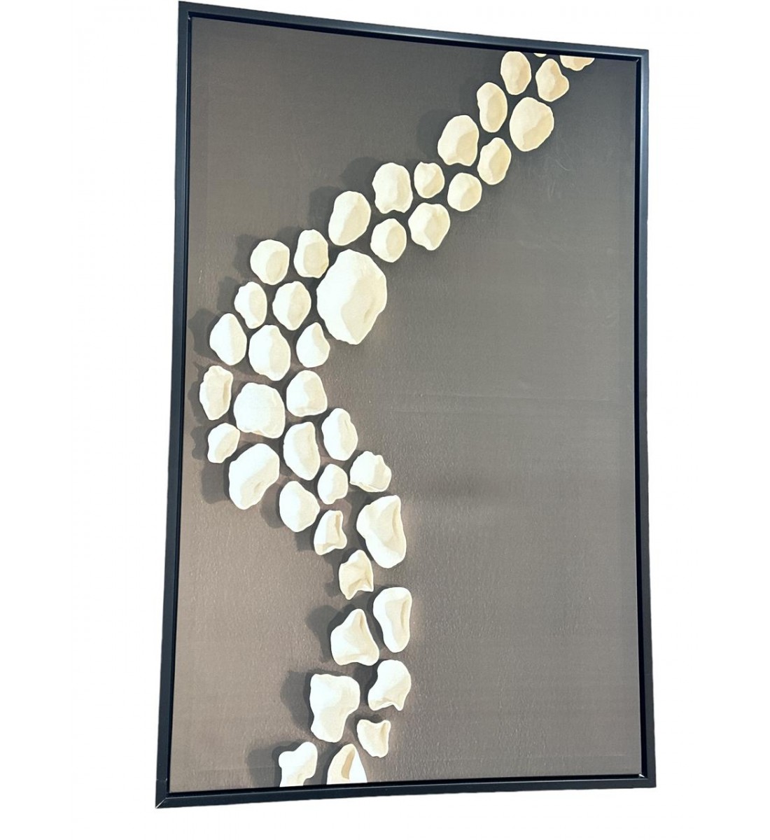 لوحة فنية جدارية منظر جداريه  قماشية  باطار اسود 140×90سم