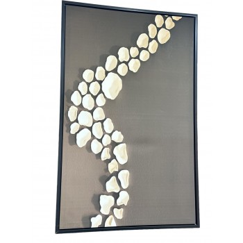 لوحة فنية جدارية منظر جداريه  قماشية  باطار اسود 140×90سم