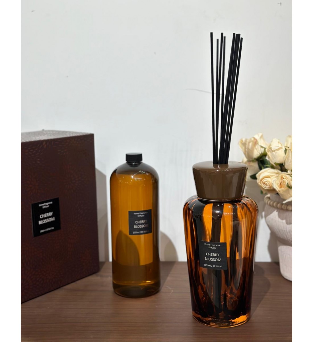 Fragrance diffuser with glass sticks 2000ml CHERRY BLOSSOM